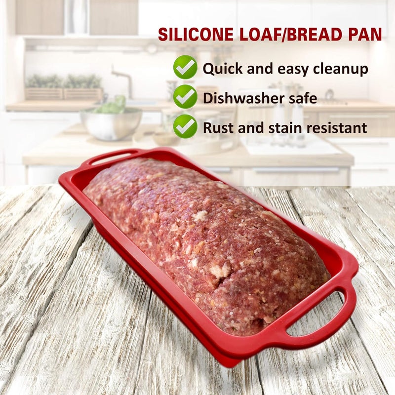 BAKE BOSS Silicone Bread Loaf Pan - Non Stick Silicone Loaf Pans for Baking - Meatloaf Bread Pans - BPA free Perfect for Oven & Dishwasher safe - Image 5